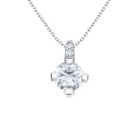 Beautiful Round Gemstone Silver Necklaces SPE-3855